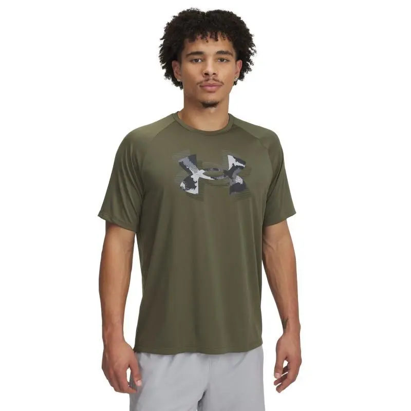 Under Armour UA M TECH PRINT FILL SS-GRN