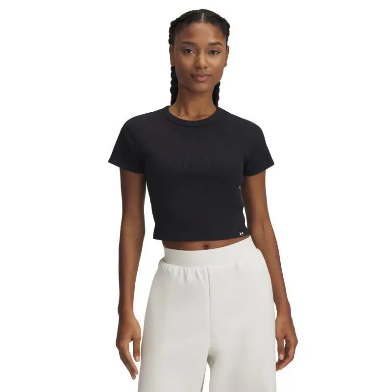 Under Armour UA Rival Rib Baby Tee-BLK