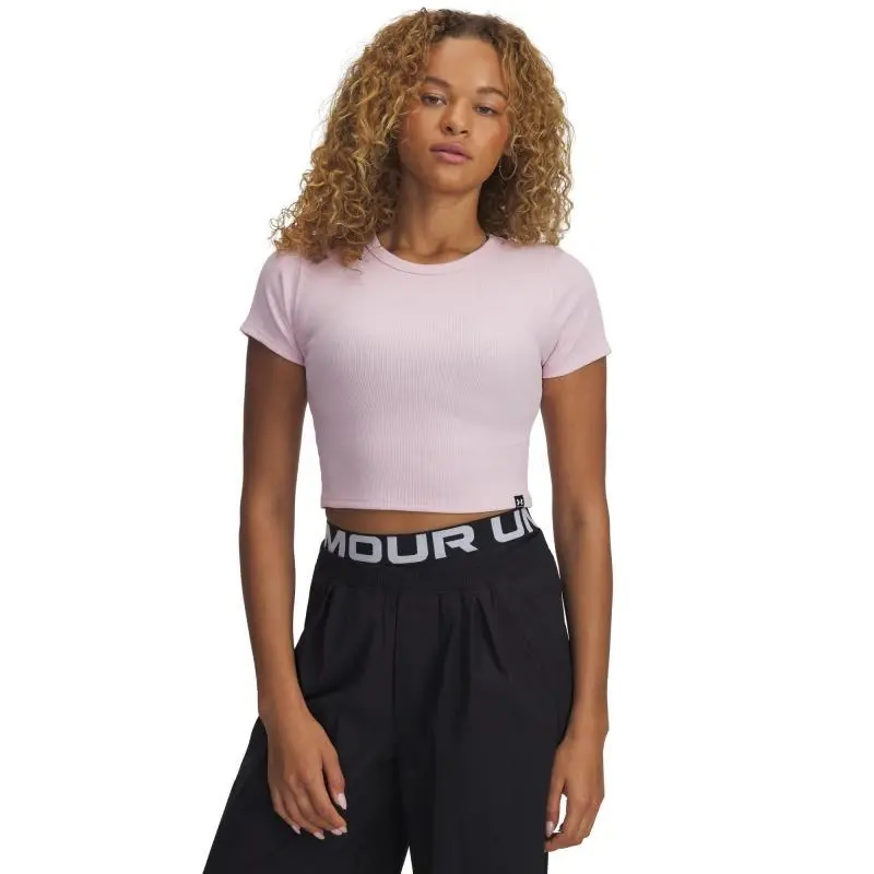 Under Armour UA Rival Rib Baby Tee-PNK