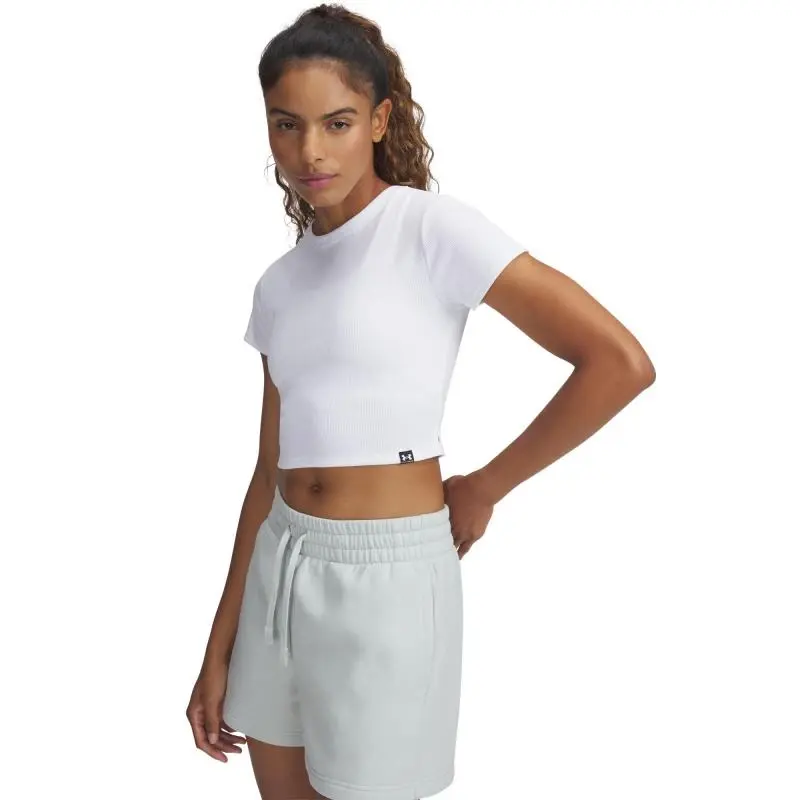 Under Armour UA Rival Rib Baby Tee-WHT