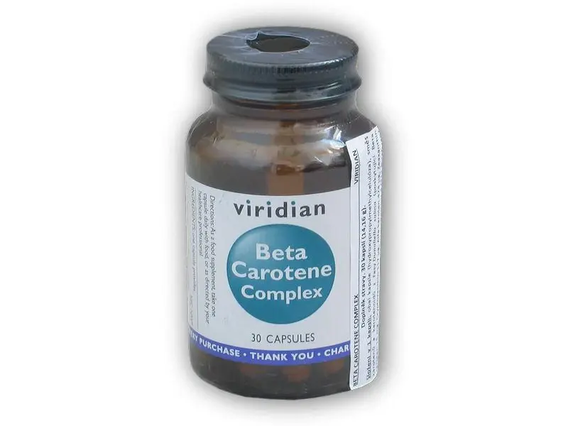 Viridian Beta Carotene Complex (Beta karoten) 30 kapslí