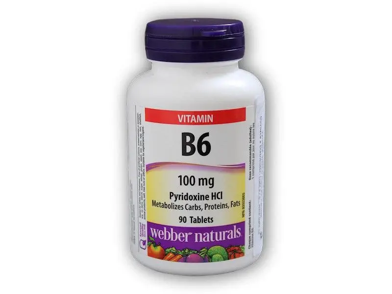 Webber Naturals B6 100 mg 90 tbl