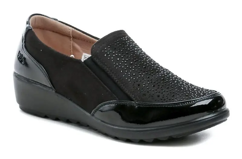 Wojtylko 7B26318 černé dámské polobotky