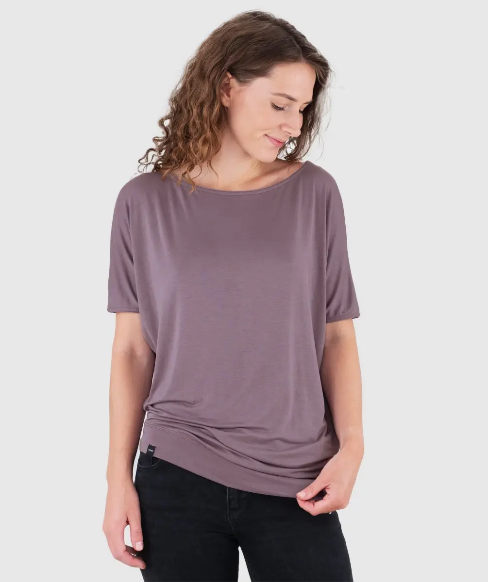 WOOX Hornus Black Plum dámské triko