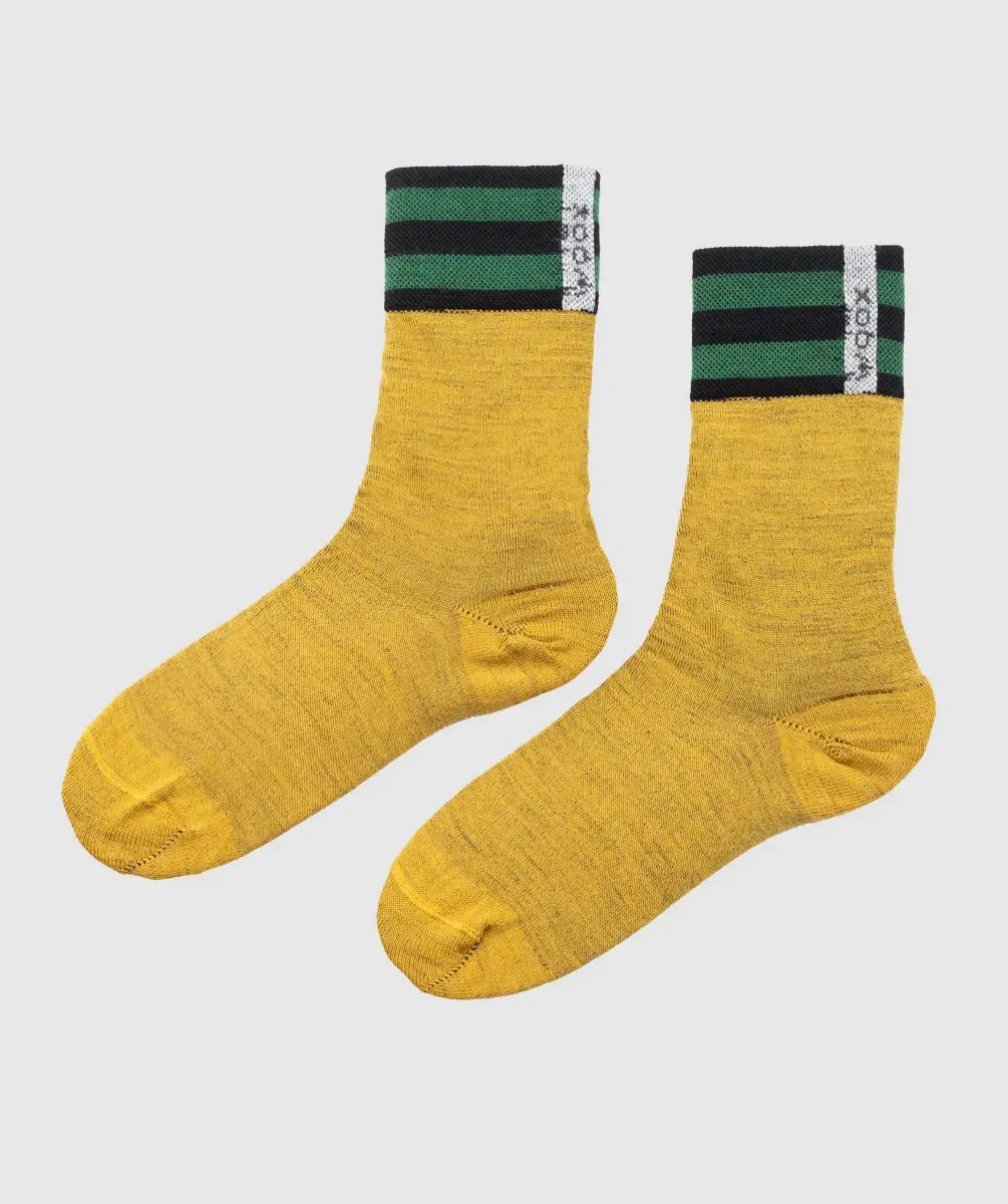 WOOX Sarek Yellow pánské merino ponožky