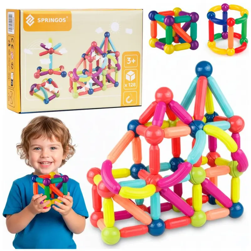 SPRINGOS Magnetická stavebnice 128 dílů KG0050