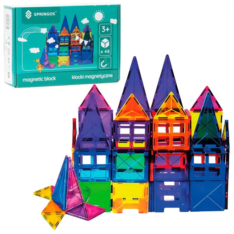 SPRINGOS Magnetická stavebnice 48 dílů KG0046