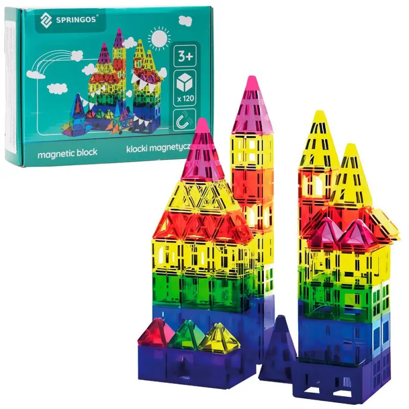 SPRINGOS Magnetická stavebnice 120 dílů KG0049