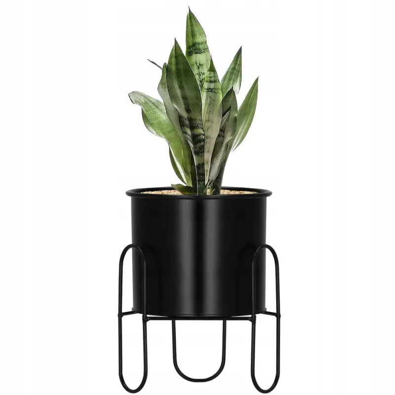 Květináč se stojanem 28 cm SPRINGOS GA0164 černý