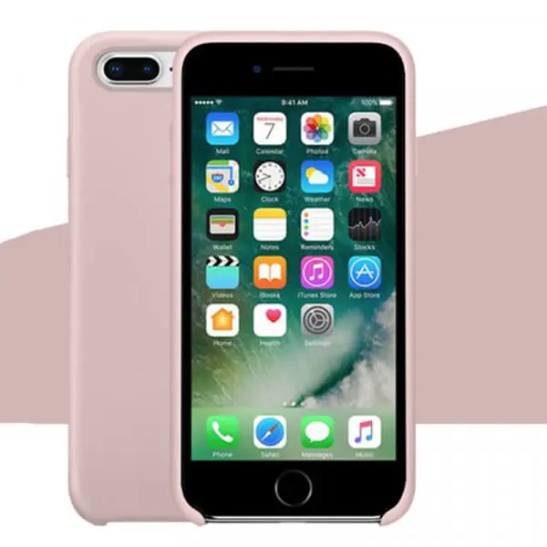 Extrapevný silikonový ochranný kryt pro Apple iPhone 7 Plus - světle růžový