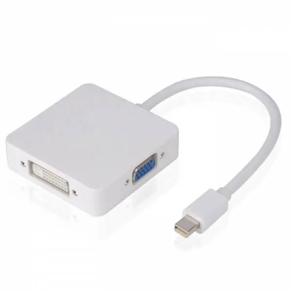 3v1 Redukce Mini DisplayPort (Thunderbolt) na HDMI, VGA a DVI pro Apple Macbook