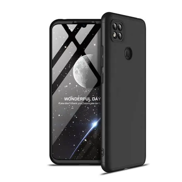 Ochranný 360° celotělový plastový kryt pro Xiaomi Redmi 9C - černý