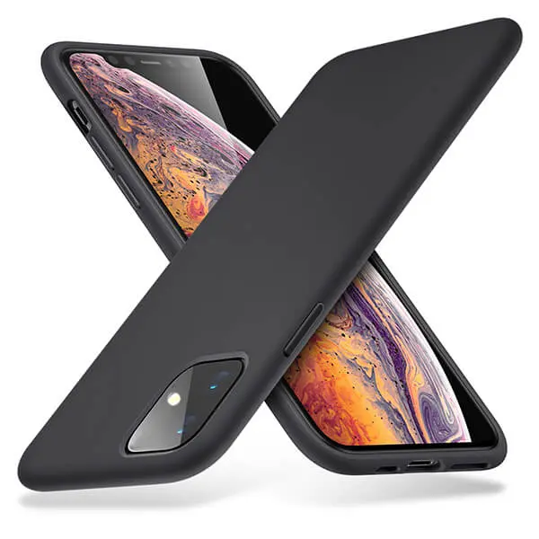 Extrapevný silikonový ochranný kryt pro Apple iPhone 12 - černý