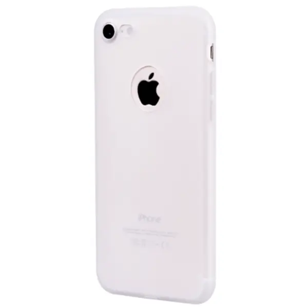 Silikonový matný obal s výřezem pro Apple iPhone SE (2020) - bílý