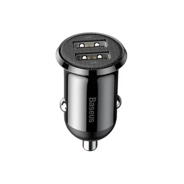 Double USB dvojitá nabíječka do auta pro mobilní telefony, tablety, navigace a další - černá