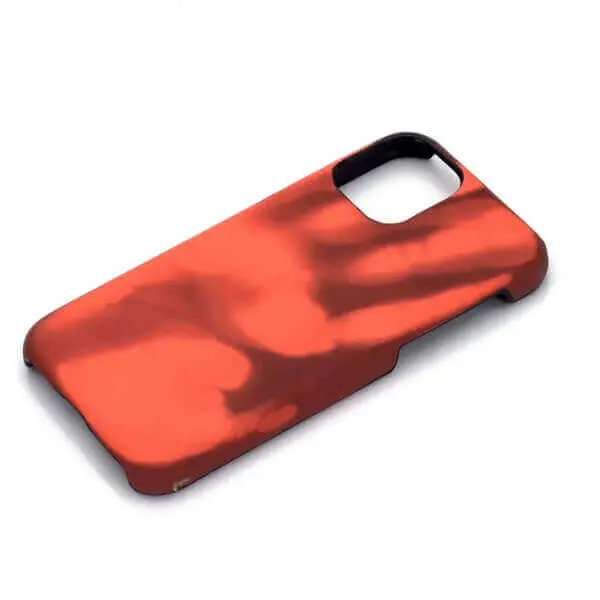 Měnící se termo ochranný kryt pro Apple iPhone 13 Pro - černo/červený