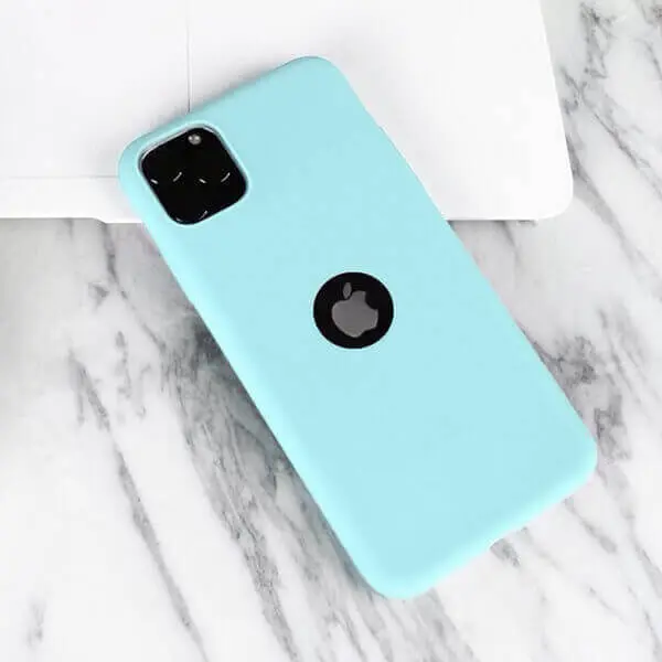 Silikonový matný obal s výřezem pro Apple iPhone 13 Pro Max - světle modrý