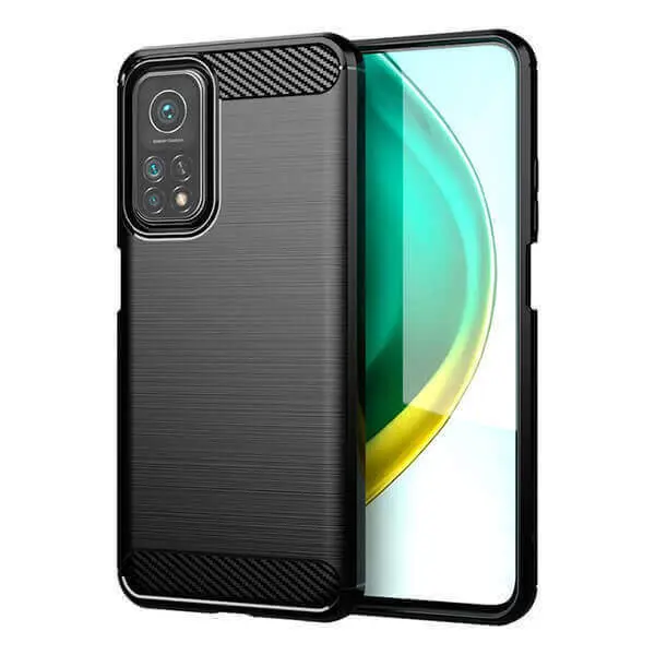 Ochranný silikonový obal karbon pro Xiaomi 11T Pro - černý