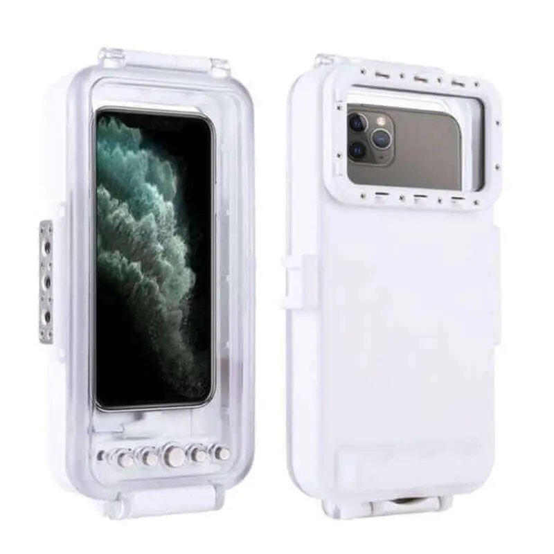 Vodotěsné pouzdro pro profesionální potápění a šnorchlování až do 40 metrů pro iPhone 14 Plus - bílé