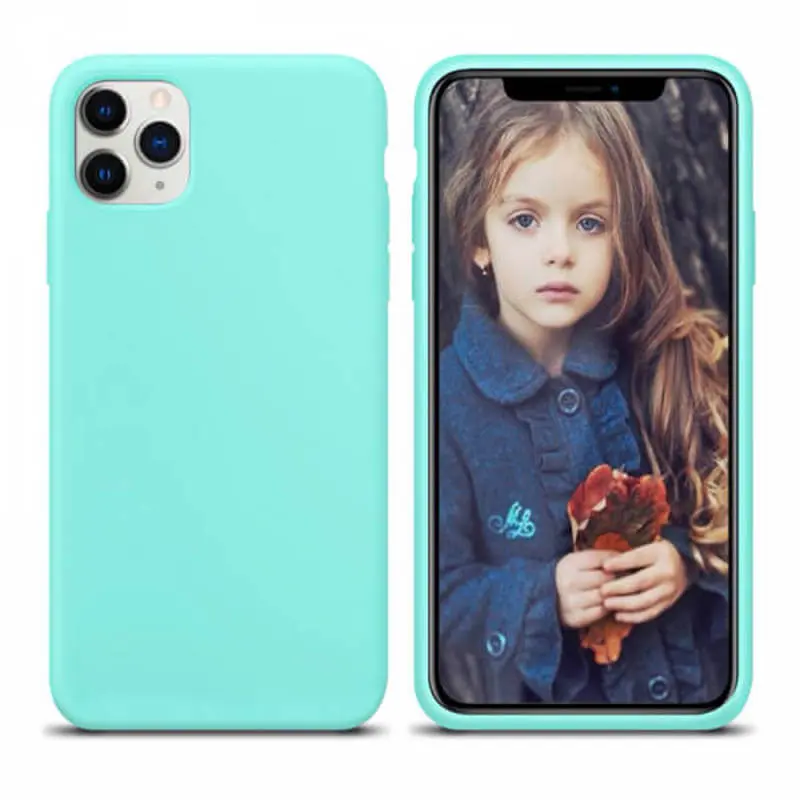 Extrapevný silikonový ochranný kryt pro Apple iPhone 14 - světle modrý