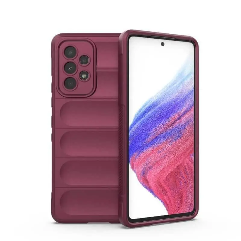 Protiskluzový silikonový ochranný kryt pro Samsung Galaxy S23 Ultra 5G - Vínový