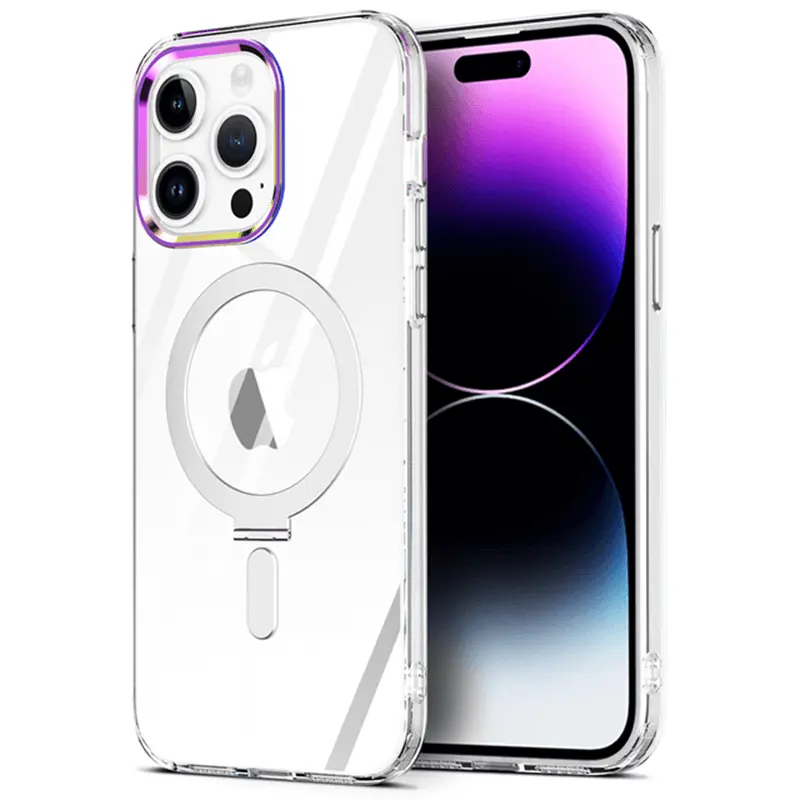 Plastový obal MagSafe se stojánkem pro Samsung Galaxy S23 Ultra 5G - bílý