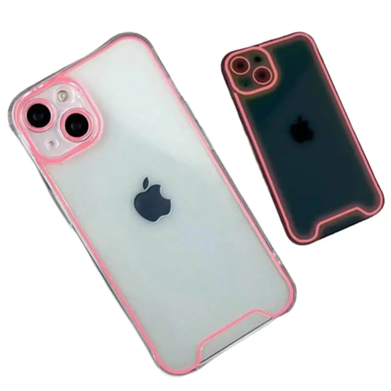 Svítící ochranný obal pro Apple iPhone 12 - růžový