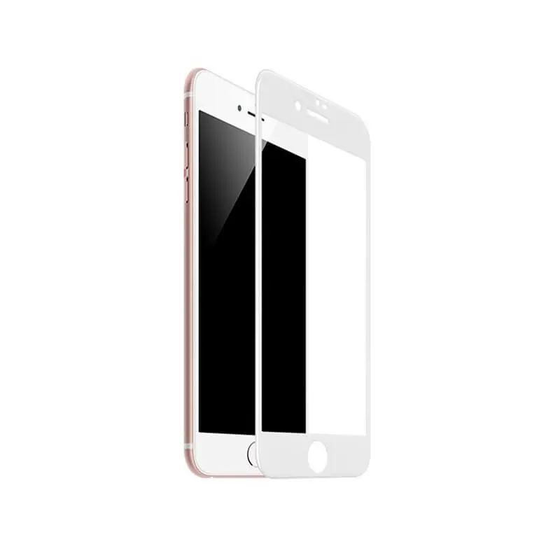 3x 3D ochranné tvrzené sklo s rámečkem pro Apple iPhone 7 - bílé - 2+1 zdarma