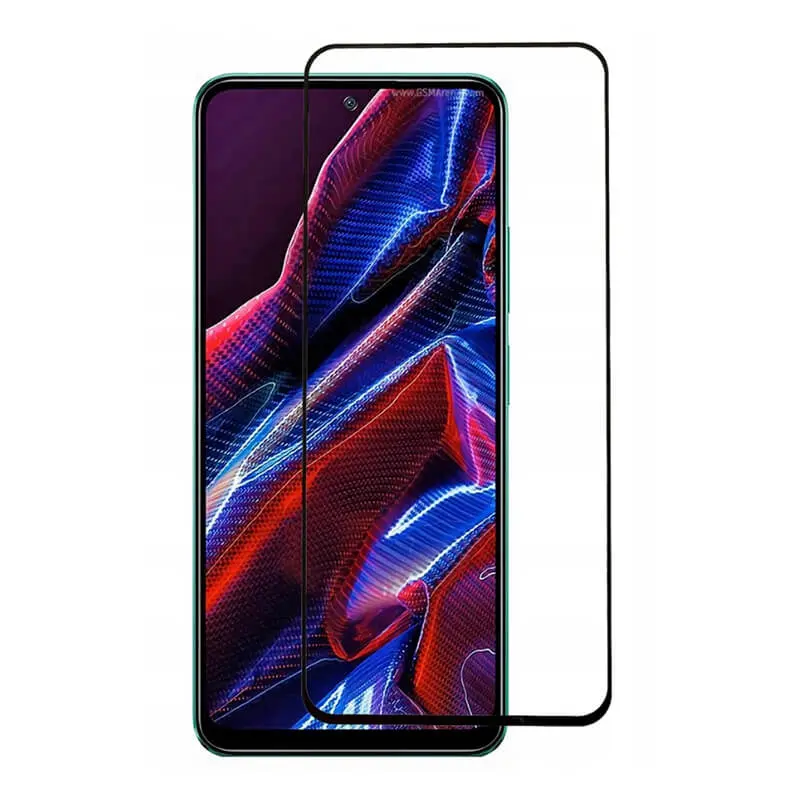 3x 3D ochranné tvrzené sklo s rámečkem pro Xiaomi Poco X5 - černé - 2+1 zdarma