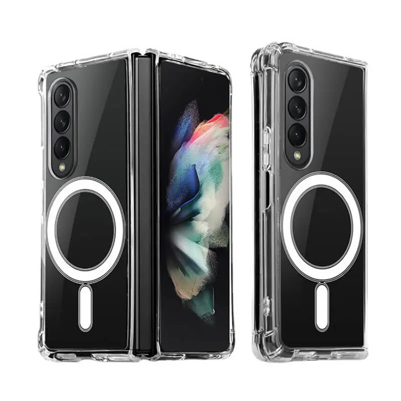 Ochranný silikonový obal MagSafe s integrací pro bezdrátové nabíjení Samsung Galaxy Z Fold 5 5G F946B - průhledný