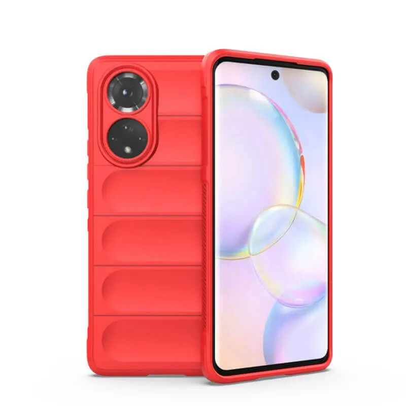Protiskluzový silikonový ochranný kryt pro Honor 70 Lite - červený