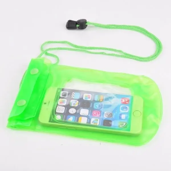 Univerzální voděodolný obal na telefon - zelený