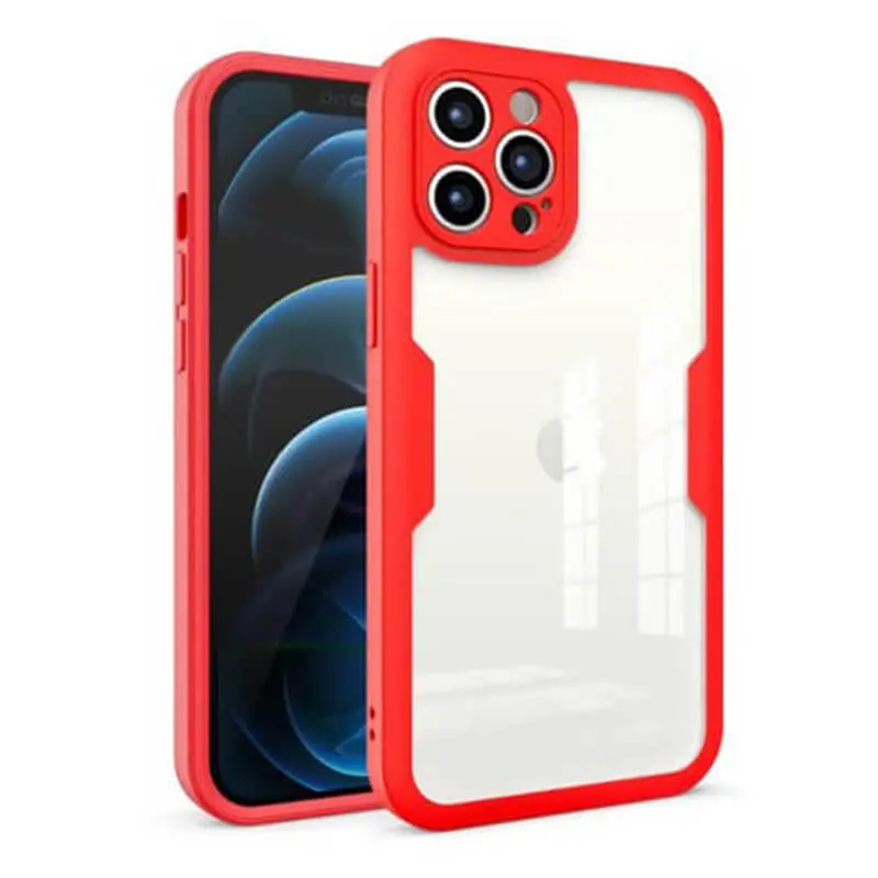 Ochranný 360° celotělový kryt pro Apple iPhone 14 Plus - červený