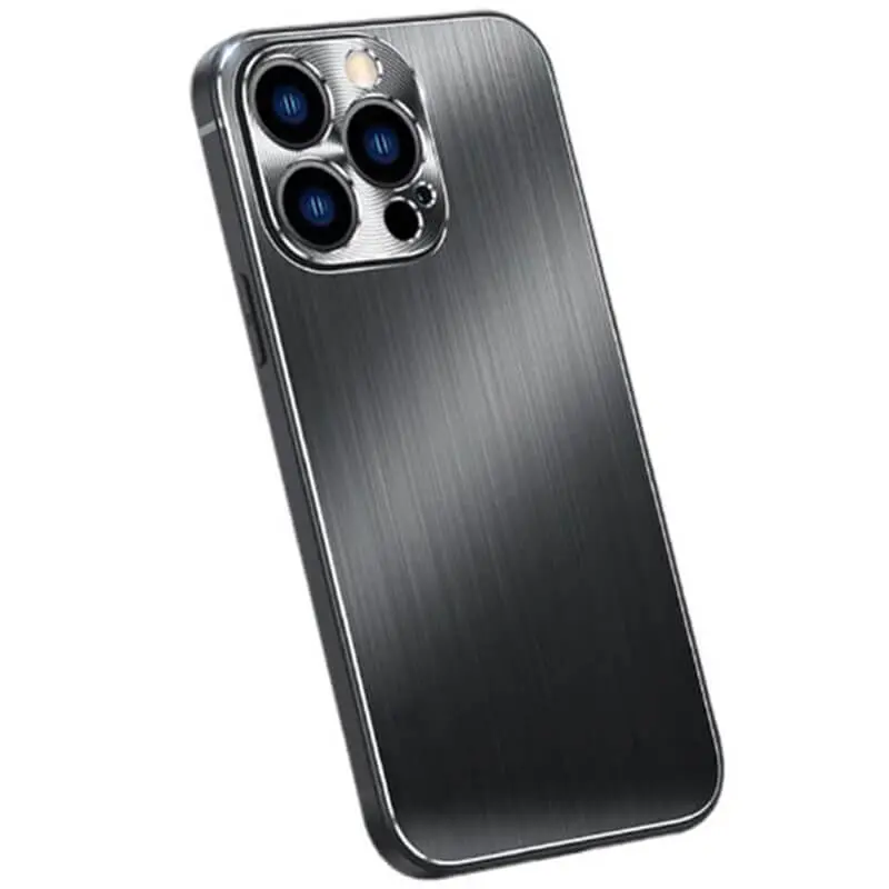 Odolný hliníkovo-silikonový obal pro Apple iPhone 15 Pro Max - černý