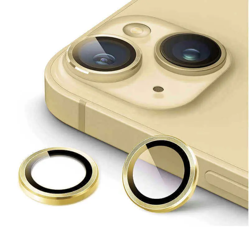 Metalické ochranné sklo na čočku fotoaparátu a kamery pro Samsung Galaxy Z Flip6 5G F741B - zlaté