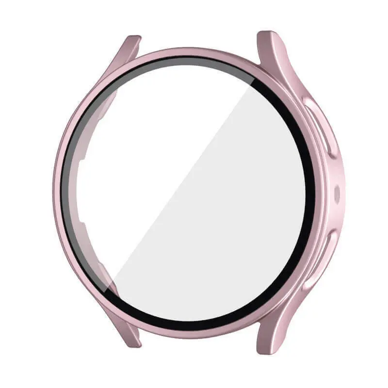 Ochranný kryt se sklem pro Samsung Galaxy Watch 7 40 mm - světle růžový