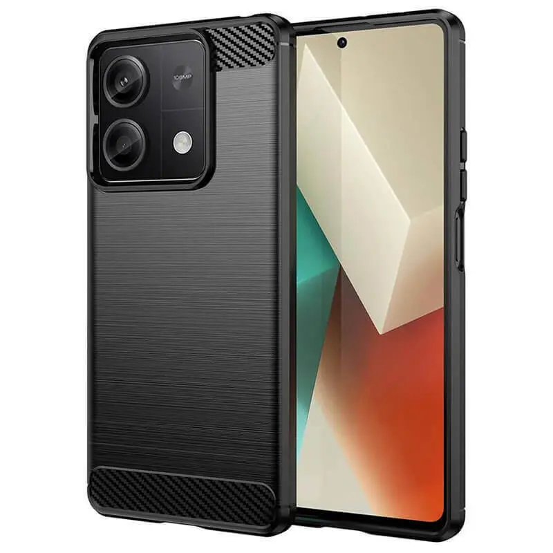 Ochranný silikonový obal karbon pro Xiaomi Redmi Note 14 Pro+ 5G - černý