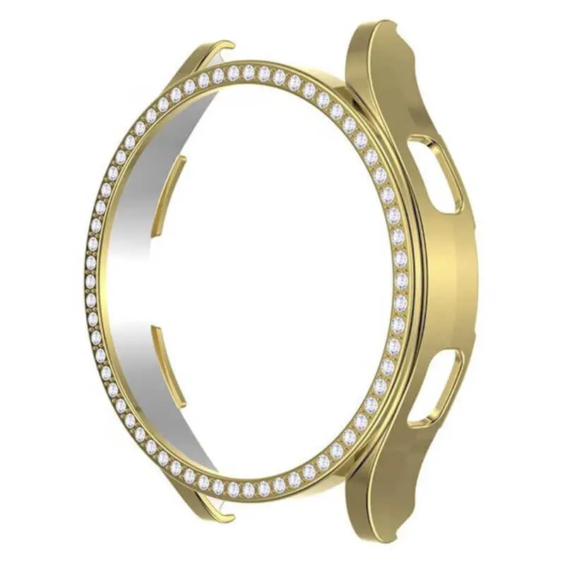 Luxusní ochranný kryt se sklem pro Samsung Galaxy Watch 4 40 mm - zlatý
