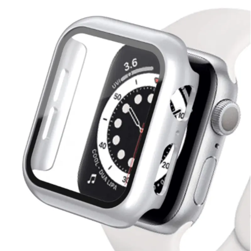 2v1 Kryt s ochranným sklem na Apple Watch SE 40 mm (2024) - stříbrný