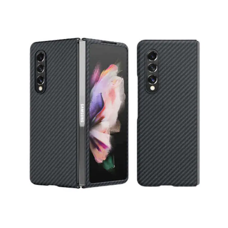 Ochranný plastový obal karbon pro Samsung Galaxy Z Fold7 5G - černý