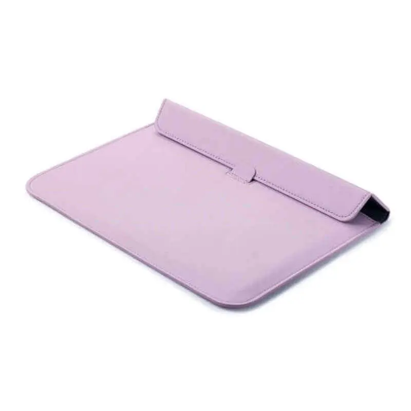 2v1 Pouzdro s magnetem a stojánkem z ekokůže pro Apple MacBook Air 15,3 (2025,M4) - světle růžové