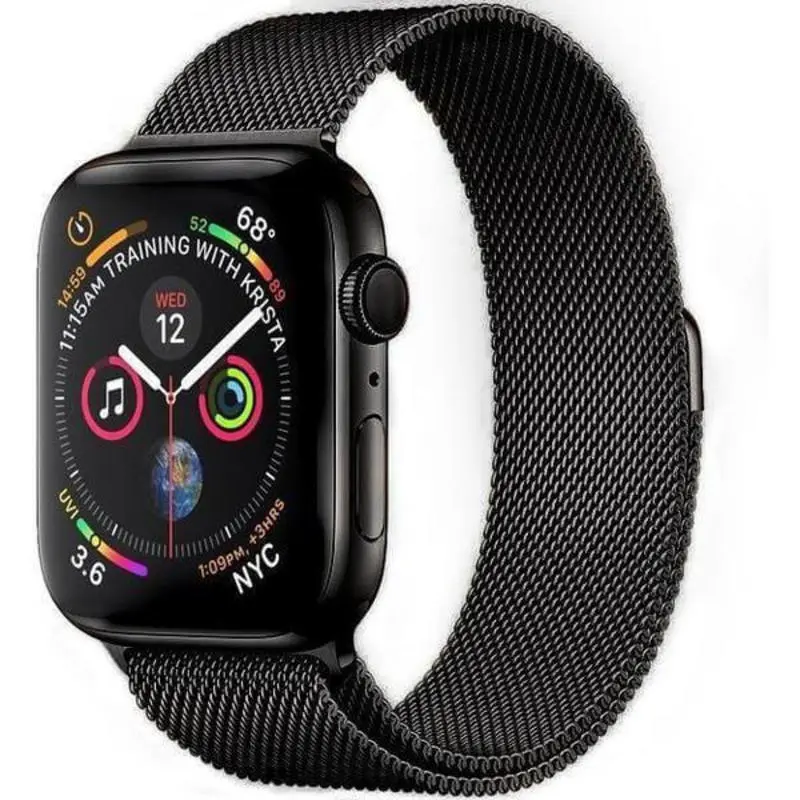 Elegantní kovový pásek pro chytré hodinky Apple Watch 42 mm (12.série) - černý