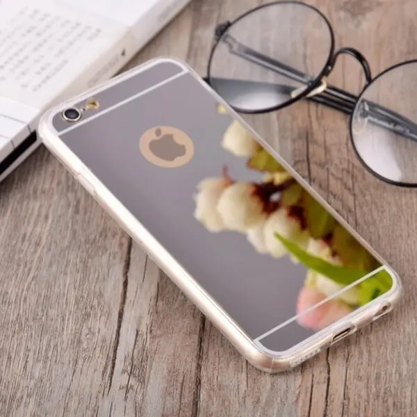 Silikonový zrcadlový ochranný obal pro Apple iPhone 6/6S - stříbrný