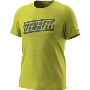 Dynafit Graphic CO M S/S Tee, barva: golden lime TABLOID, vel.: XL
