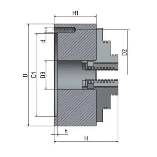 OPTIMUM 4-čelisťové sklíčidlo s centrickým upínáním ø 100 mm 3442810