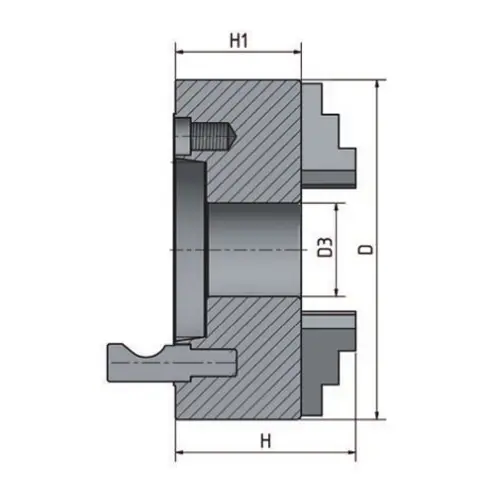 OPTIMUM 3-čelisťové sklíčidlo s centrickým upínáním ø 315 mm Camlock 8 3442768