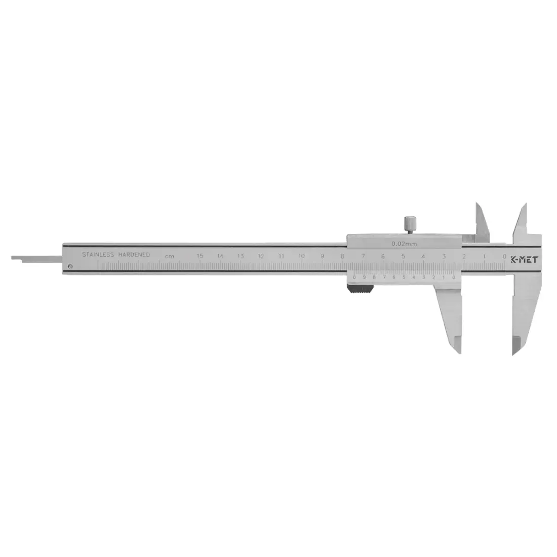 KINEX/K-MET Posuvné měřítko KINEX 150 mm, 0,02 mm, 40 mm, paralelní vedení - PRO LEVÁKY, DIN 862 6000-12-150