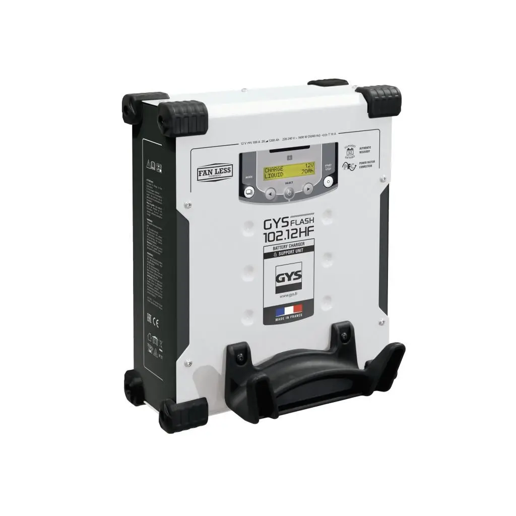 Multifunkční nabíječka autobaterií GYS GYSFLASH 102.12 HF (5m kabely) 029606