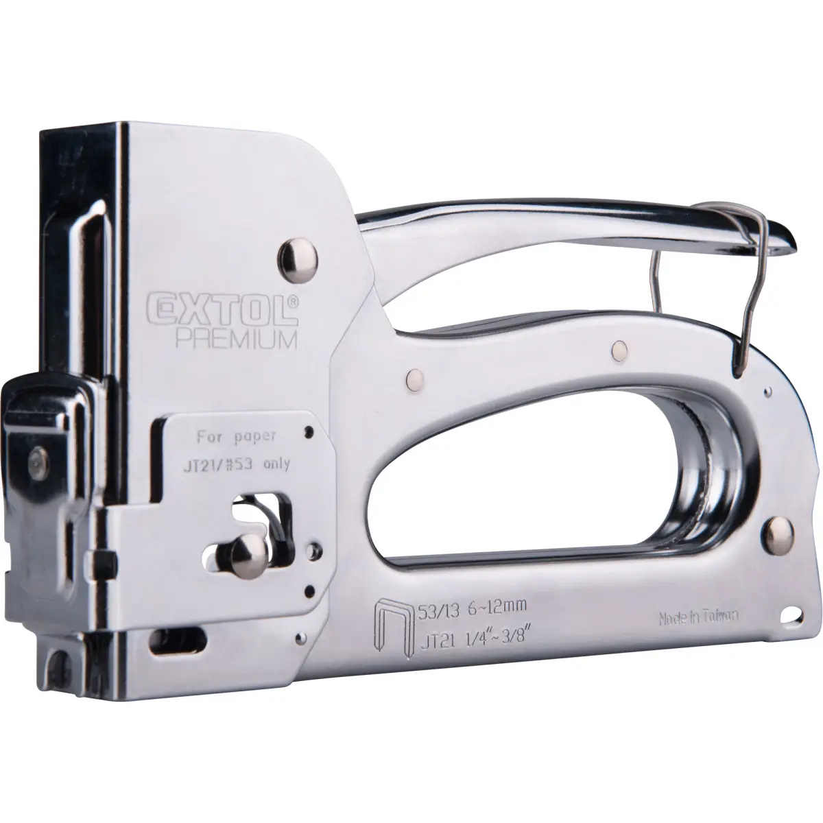 EXTOL PREMIUM Pistole sponkovací 3funkční, 6-12mm, včetně 100ks spon 8851105