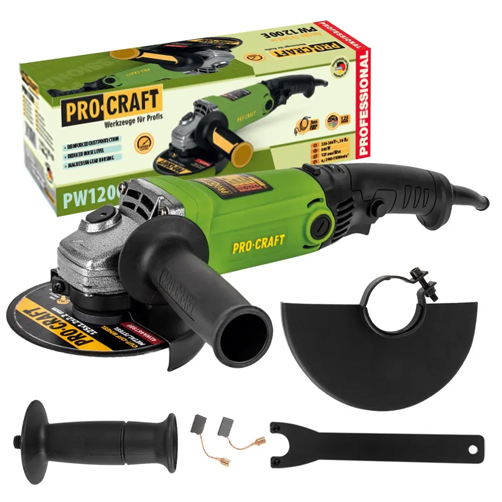 Úhlová bruska Procraft PW1200E (PW860E), 125mm | PW1200E PW1200E